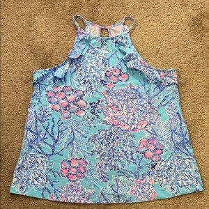 Lilly Pulitzer Coral Reef Camisole in Blue and Pink